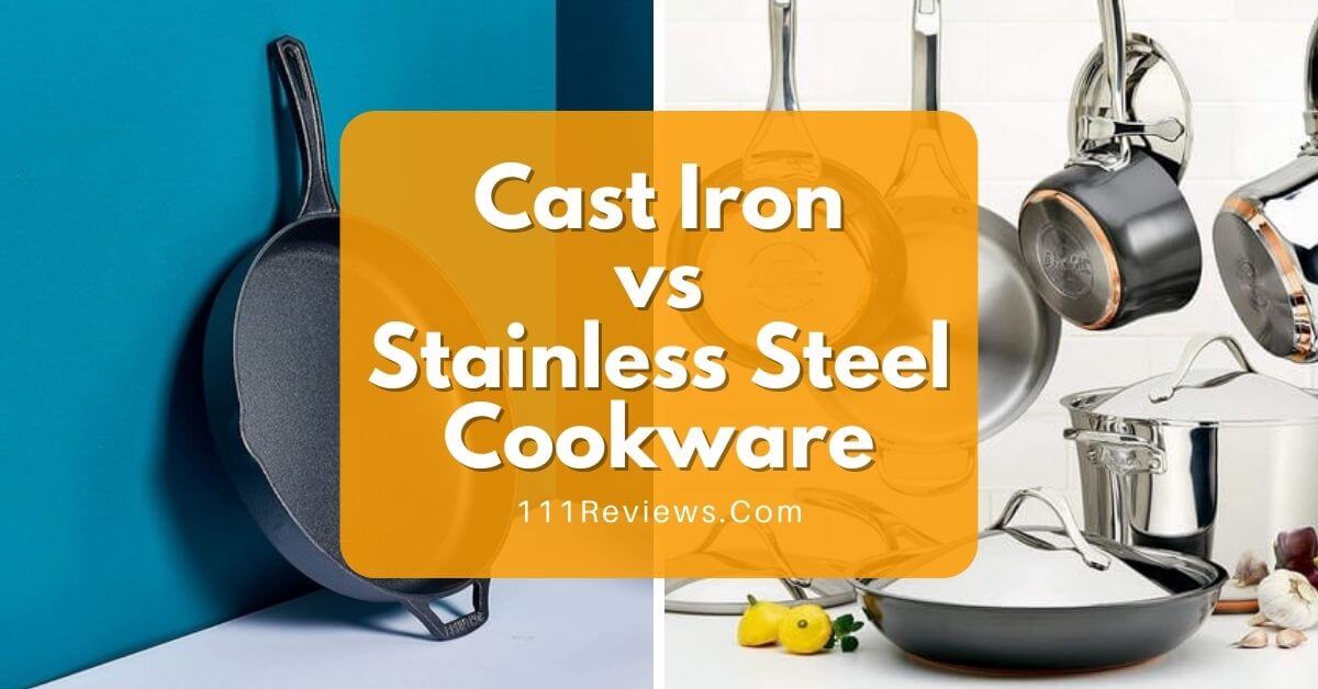 cast iron vs stainless steel pan